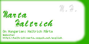 marta haltrich business card